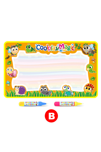 Choice سجادة رسم مائية بألوان قوس قزح من Coolplay مقاس 59 × 36 سم مع 2 قلم تل...