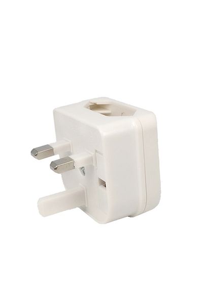 Bolantedz White European Euro Eu 2 Pin To Uk 3 Pin Power Socket Travel Plug Adapter Converter Power Adapter Ch