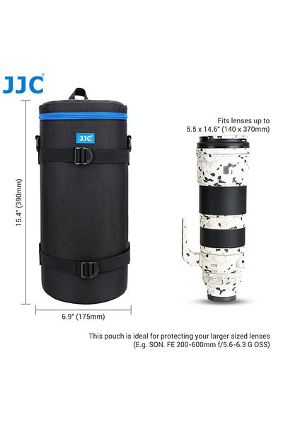 JJC 8 Large Thick Camera Lens Pouch Case For Nikon 180-600mm 600mm F6.3 Sony 200-600mm Zoom Lens W .