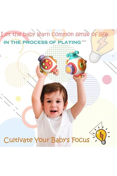 fulina Busy Ball Toy, Learning Resource Activity Sensory Busy Fidget Cube for Educational Montessori Toy