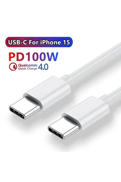 Choice كابل 2 متر من النوع C إلى النوع C 100 وات PD شحن سريع لهاتف iPhone 15 Pro Max Huawei Mate 60 Xiaomi Samsung