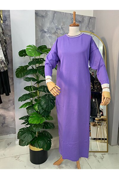 Anka Bisiklet Yaka Merserize Elbise