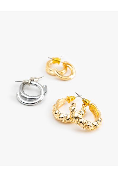 Koton 3-Piece Hoop Earring Set