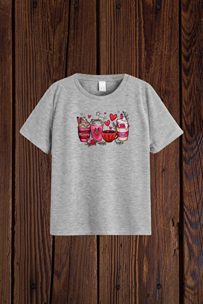 Wish BF Tricou pentru copii cu imprimeu Heart Drink pentru fete și băieți