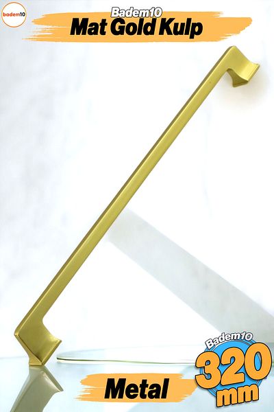 Badem10 Gediz Mat Gold Aur 320 Mm Mobilier Metal Sertar Bucătărie Dulap Dulap Capac Mânere Mâner