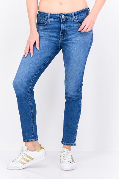 Levi's Women Skinny Fit Washed Stretchable Jeans, Blue