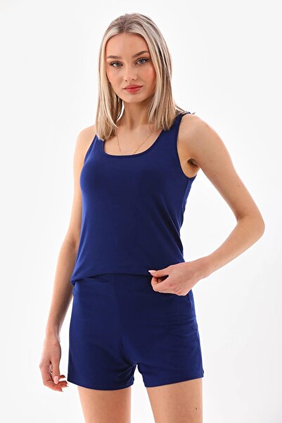 penyebizden Extra Yumuşak Viskon Şort - Açık Lacivert