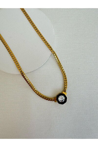stainless steell 316L Steel Crushed Chain Zircon Stone Mined Serenay Necklace