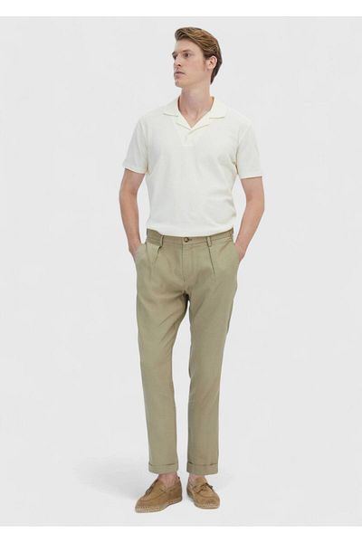Ramsey Lässige, gewebte Hose aus Leinenmischung im Regular Fit