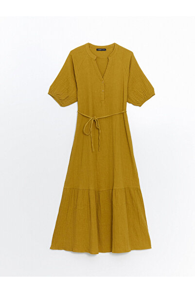 LC Waikiki Rochie de damă din muselină cu guler evazat