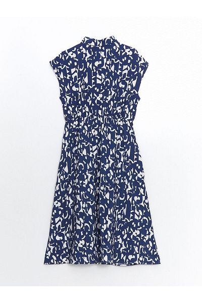 LC Waikiki Shirt Collar Patterned Women's Dress