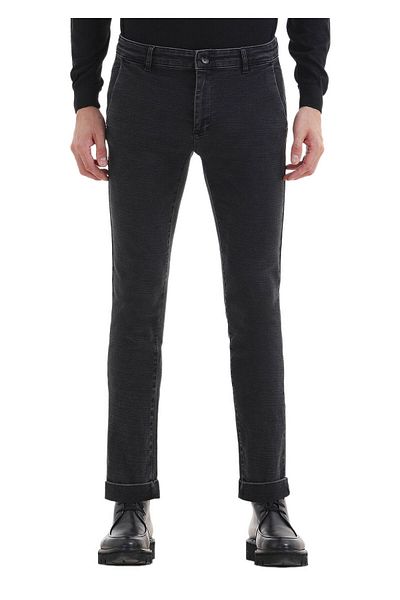 Ramsey Anthrazitfarbene Slim-Fit-Jeanshose aus Baumwollmischung