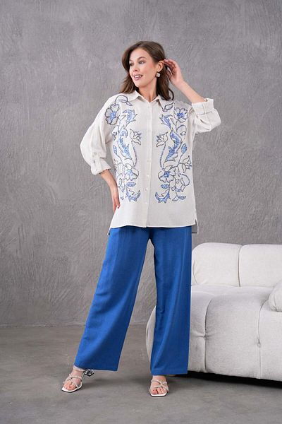 BURRASCA Embroidered Linen Suit