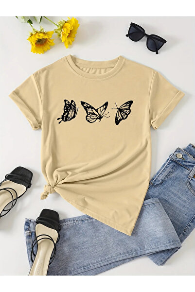 Wish BF Tricou oversize cu imprimeu fluture