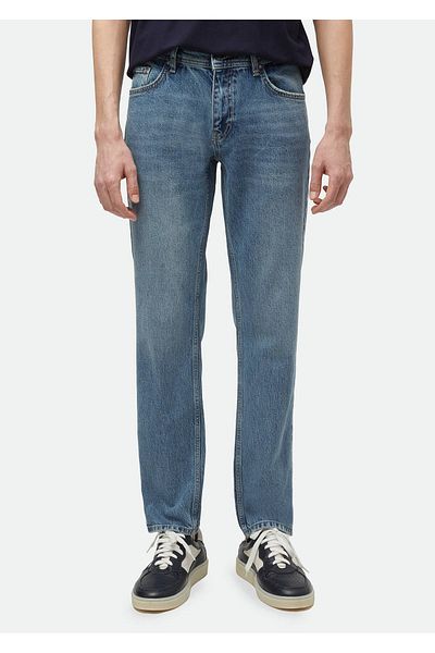 Ramsey Indigofarbene Denim-Hose mit normaler Passform und Baumwollmischung