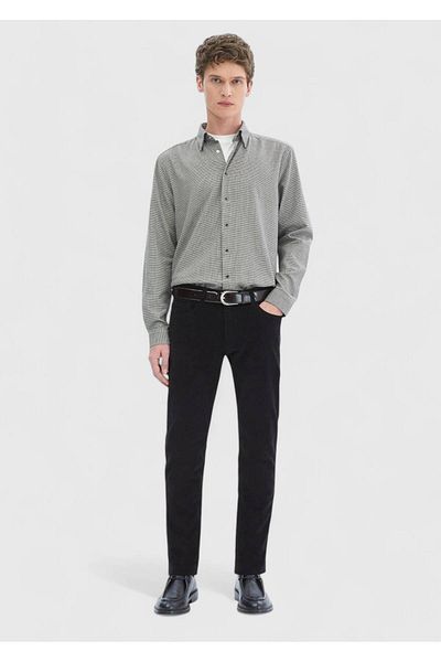 Ramsey Lässige, gewebte Hose aus Baumwollmischung im Slim Fit