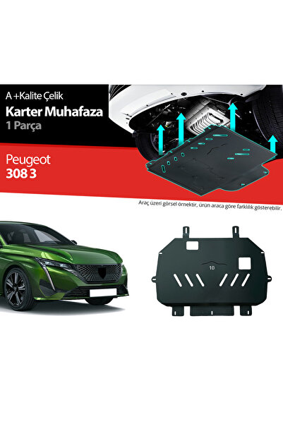 Tunax Peugeot 308 Çelik Karter Muhafaza Koruma 2021 2022 2023 2024