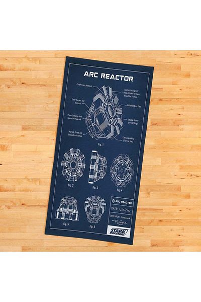 The Lucid Lab Arc Reactor Navy Blue Sports Towel