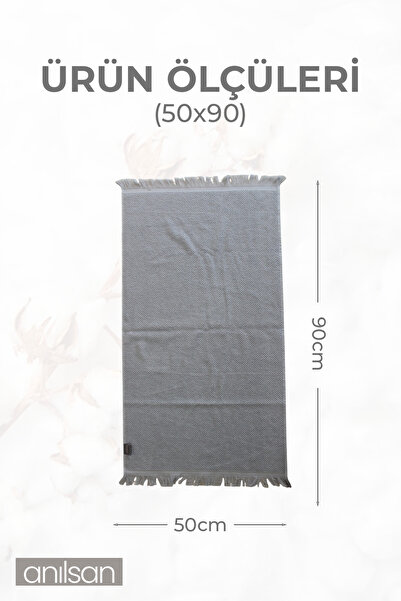 Anılsan 6 сірих рушників Jelena - 50x90 см, 225 г, 100% бавовна, рушники для спа-салонів та готелів, для щоденного використання