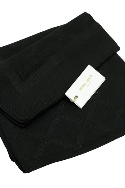 Pierre Cardin Φουλάρι Lyocell Monogram - 1080900-911 - Μαύρο