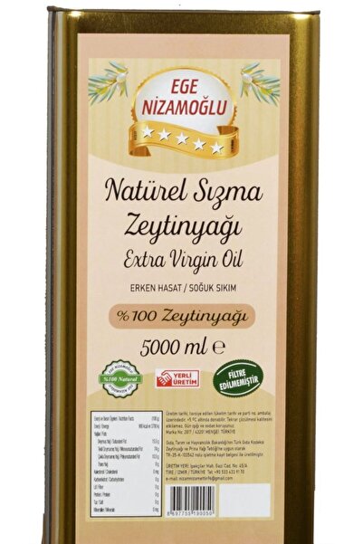 Ege Nizamoğlu Natürel Sızma Zeytinyağı 5 LT