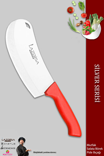 LAZBİSA Silver Serisi Mutfak Bıçak Seti Pide Börek Pizza Salata Bıçağı Günlük...
