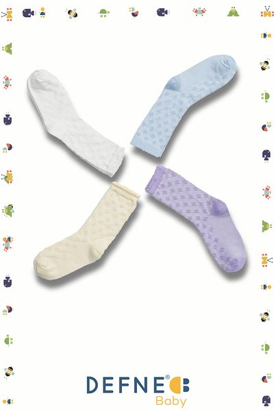 Defne Baby 4 Pairs of Girls' Socks