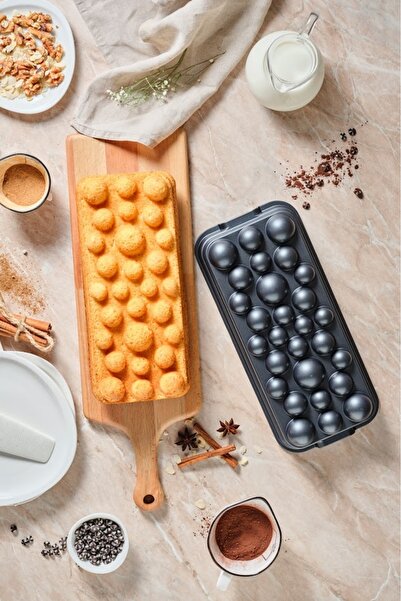 Karaca Aster Baton Casting Cake Mold Anthracite 33.5 cm