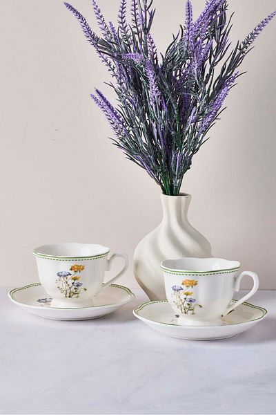Perotti Secret Garden 4-Piece Porcelain Coffee Set for 2