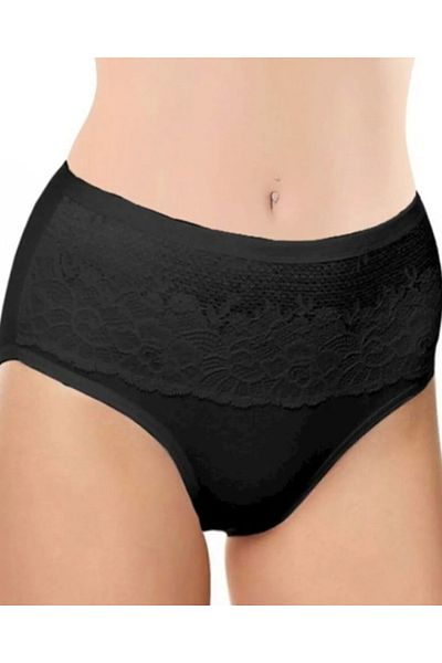 Belinay Black Women's Panties - 50% Modal, 40% Cotton, 10% Elastane, Economical Pack of 4