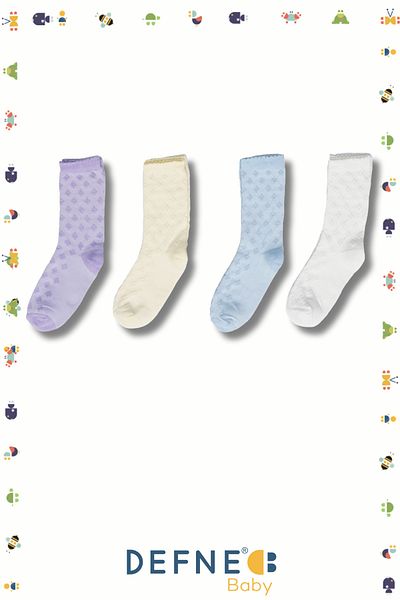 Defne Baby 4 Pairs of Girls' Socks