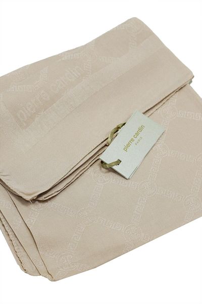 Pierre Cardin Φουλάρι Lyocell Monogram - 1080900-933 - Μπεζ άμμου