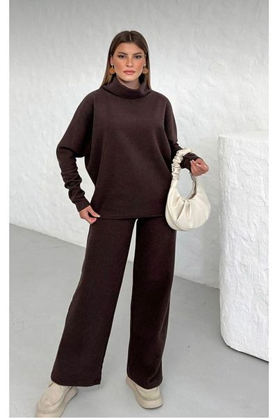 LİSY Women's Thessaloniki Fabric Turtleneck Bottom Top Suit