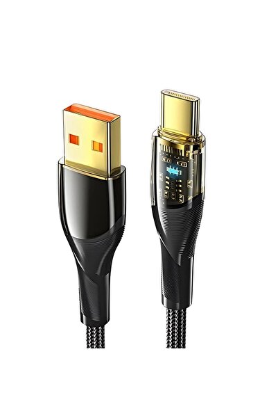 essager 1 Metre 7a 100w Led Işıklı Süper Hızlı Usb To Type C Şarj Data Kablos...