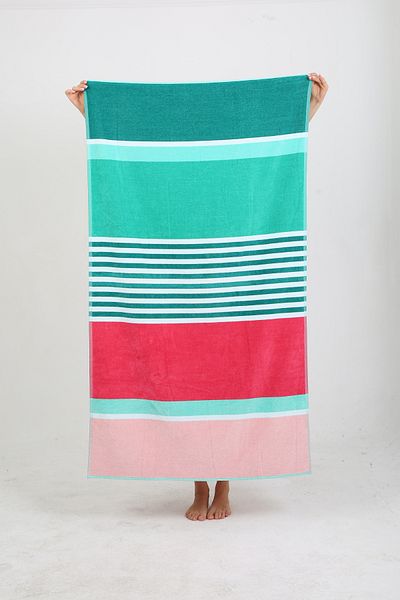 Homelover High Absorption Luxury Striped Beach Towel - Leo Pool Towel - 100% Cotton - Large Size - 90X160Cm