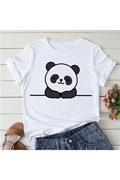 Wish BF Χαριτωμένο γυναικείο μπλουζάκι με στάμπα Panda Yoga