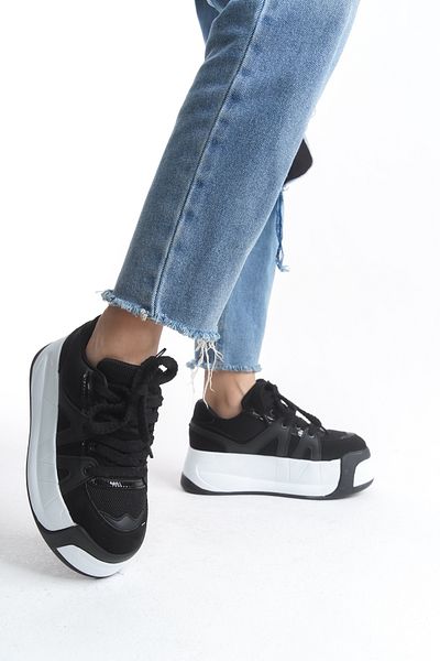 Limeo Pantofi sport casual pentru femei, cu șireturi, cu platformă înaltă
