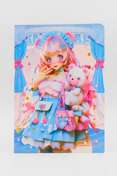 EFBUTİK Caiet A4 cu dungi Blue Idol Girl