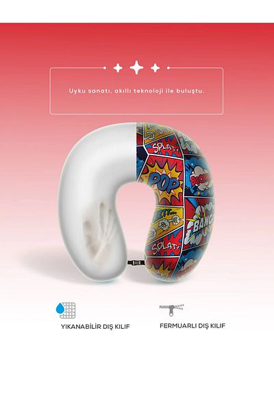 Primavera Home Orthopedic Travel Pillow Neck Pillow Comfortable Sleeping Pillow