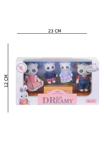 hak-iş oyuncak Mini Panda Family Set of 4