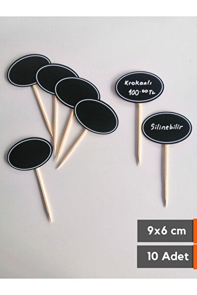 Şeffaf Etiket Black Label - 10 komada brisivih cjenika, 9x6 cm, sa štapom za ...