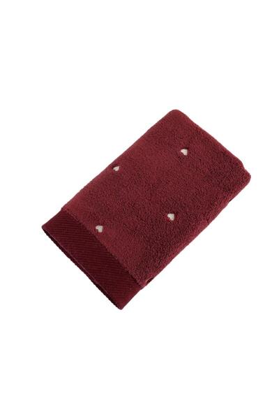 kapsulavm Lubow Love Fuchsia Cream Embroidered 50X90 Set of 6 Towels