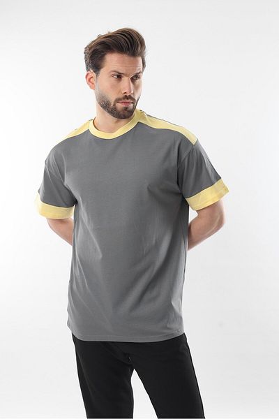 Madmext Ανδρικό μπλουζάκι Smoked Shoulder Stripe Detailed E7125