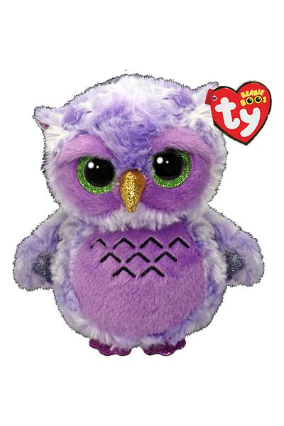 PopŞeker Ty Plush Owlivia with Purple Feathers and Big Eyes Is Waiting for You!
