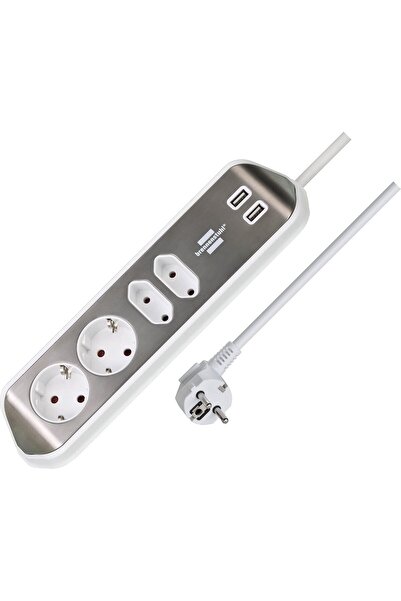 STOREMAX MUARTSHOP estilo köşe priz çubuğu, 4'lü yüksek kaliteli paslanmaz çe...