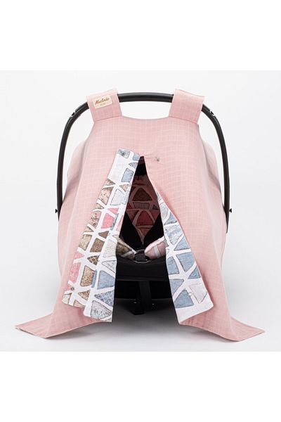 Yunikobaby Double Sided Powder Muslin Stroller Set - Retro