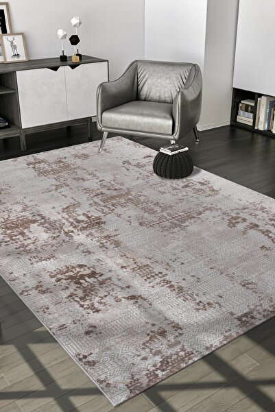 Naar Halı Adara 36913j Koyu Bej / Bej Modern Dokuma Taban Halı