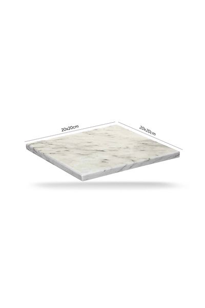 Begoloni Stone Decor 100% Marble Natural Stone Trivet 20X20Cm Stone Presentation - Presentation Plate, Trivet