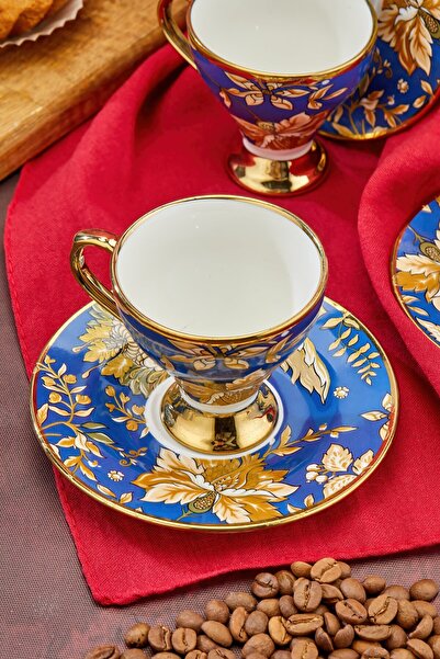 Cooker Gold Gilded 6-Piece Porcelain Coffee Cup Set – Stylish, High Quality and Luxury Design