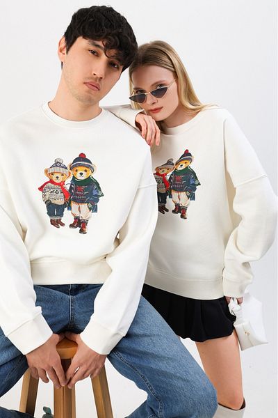 The Champ Clothing Φούτερ με μαλακή υφή με λαιμόκοψη Teddy Lover Combination